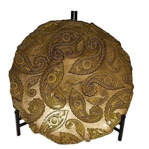 Vintage Gold Paisley Pattern Bowl with stand 15"x15"